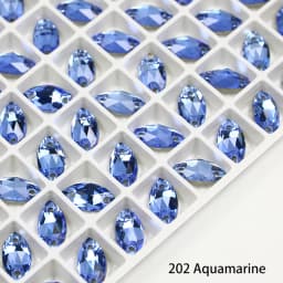Horse EyeSewing Gems AB Flatback Rhinestones Glitter Sew On Crystals Stones Navette K5 Glass Strass For DIY Clothes Crafts