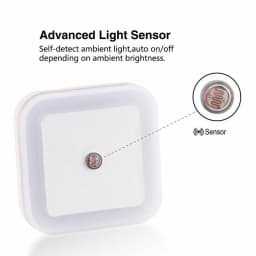 Mini Cute Wall Plug-in LED Night Light Auto Sensor Bedside Lamp For Bedroom Kid's Room Hallway Corridor Stairs EU/US 110V 220V