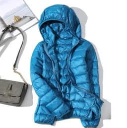 2024 Winter Ultra Light Duck Down Jacket Women Slim Short Coat Hooded Warm Female Portable Parkas Women's Down Jackets