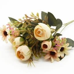 1 Bunch 5 Forks 12 Heads Artificial Flowers Cheap Vases Home Decoration Accessories Wedding Diy Bridal Clearance for Photo Props