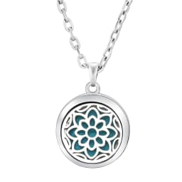 Fashion Aromatherapy Diffuser Star Moon Necklace Stainless Steel High Quality Heart-Shaped Essential Oil Lockets Pendant Jewelry