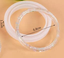 1pc Crystal Mirror Silicone Mold Bracelet Pendant uv Resin Mould DIY Jewelry Casting molds Resin art