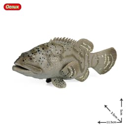Oenux Sea Life Animals Model Action Figures Ocean Fish Sailfish Bass Grouper Salmon Aquarium Figurines PVC Educational Kids Toy