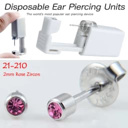 1PC Sterile Disposable No Pain Ear Piercer device Ear Cartilage Piercing Gun Tool Kit Unit Built In CZ Birthstone Earring Stud