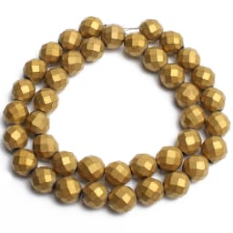 Natural Hematite Stone Beads Rose Gold Silver Color Faceted Loose Spacer Beads For Jewelry DIY Making Bracelet Accessories 15''