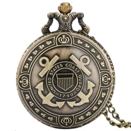 Retro Bronze Air Force Eagle Stars United State Quartz Antique Pendant Chain Pocket Watch Military Souvenir Gifts for Men Women