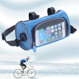 Customizable Mountain Bike Bicycle Bags Panniers Touch Screen Cycling Phone Bag Case Road Bike Front Tube Handlebar Cylinder Bag