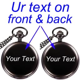 Customize With Your LOGO Name Text Classic Fashion 47MM Fob Chain Smooth Steel Polish Quartz Pocket Watch Mens Pendant Presents