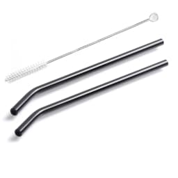 2Pcs Colorful Drinking Straws High Borosilicate Glass Straw Reusable Straws for Smoothies Juice Milkshake Coffee Cocktail Straw