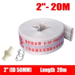 1"~2"Thicken Polyester Fire Hose Belt High-Pressure Wear Resistant Canvas Farming Irrigation Water Pipe 5~20m With Connectors