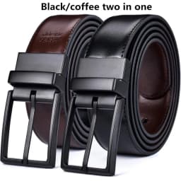 1Pcs Men's Leather Reversible Belt - Classic & Fashion Designs Two in One Belts With Rotated Buckle Ceinture Size 75-160cm