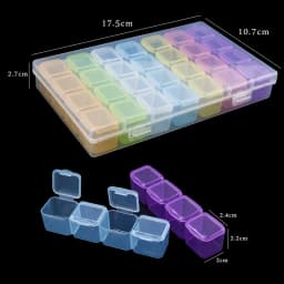 4 Sizes Jewelry Box Organizer Storage Container Plastic Organizer Box with Adjustable Dividers for Beads Art DIY Crafts
