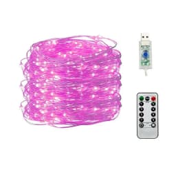 50/100/200 LED Copper Wire String Lights USB Plug-in Fairy Lights with Remote 8 Modes Lights Waterproof Remote Control Timer