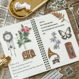 60pcs DIY Flowers Stickers Pack for Diary Album Planner Decoration Stationery School Supplies Pack of Diverse Floral Designs