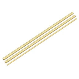 Uxcell 3pcs 1mm 2mm 3mm 4mm 5mm 6mm 7mm 8mm 9mm 10mm OD Brass Round Tube 0.2mm ID Seamless Straight Pipe Tubing 300mm Length