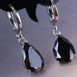 Milangir Fashion Infinity Teardrop Dangle Earring Crystal Water Drop Earrings For Women CZ Zircon Wedding Jewelry