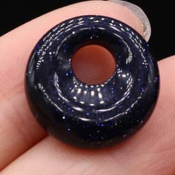2Pcs Natural Stone Pendants Round Lapis lazuli BIg Hole India Agates Charms for Jewelry Necklace Earring Accessories 18mm