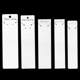 50pcs Display Cards for Necklace Bracelet Earrings Ear Studs Cardboard Package Hair Clips White Craft Hang Tag Card Wholesale