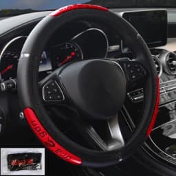 Car Steering Wheel Covers 100% Brand New Reflective Faux Leather Elastic China Dragon Design Steering Wheel Protector