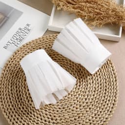 1 Pair Women Wrist Cuffs Solid Color Lace Pleated Horn Cuffs Detachable Shirt False Sleeves Detachable Sleeves For Women