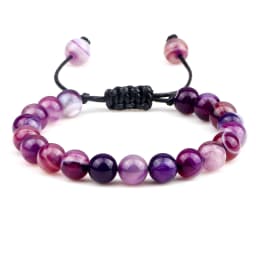 Men Energy Beads Bracelet Adjustable Natural Stone Agates Onyx Charm Bracelets Chakra Healing Women Yoga String Bangles Jewelry