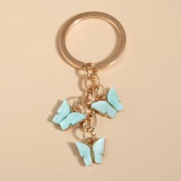 Cute Keychain Colorful Butterfly Key Ring Enamel Flying Animals Key Chains For Women Girls Handbag Accessorie Handmade Jewelry