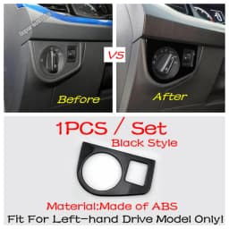 Center Control Gear Shift Panel Inner Door Armrest Handle Cover Trim Black Fit For VW Volkswagen Polo 2019 - 2023 Accessories