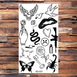 Black Scorpion Temporary Tattoos For Adults Men Realistic Dragon Wolf Tiger Thorns Fake Tattoo Sticker Hand Leg Tatoos Creative