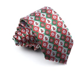 Christmas Ties For Men Red Green Blue Printed Festival Theme Party Gift Xmas Tree Santa Snowflake Slim Necktie For Man Accessori