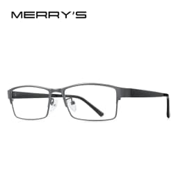 MERRYS DESIGN Men Titanium Alloy Glasses Frame TR90 Legs Myopia Prescription Eyeglasses Optical Frame Business Style S2211