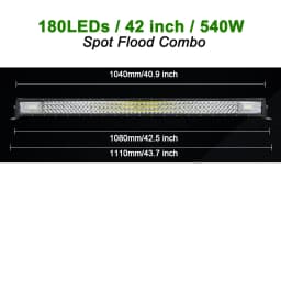 22 32 42 50 52'' Inch Straight Curved Led Light Bar Spot Flood LED Car Lights Offroad Driving Fog Lamp Truck 4x4 ATV UTV 12V 24V