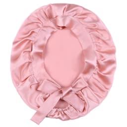 SuyaDream 100% Mulberry Silk Sleep Cap for Women Hair Care Natural 19 Momme Silk Night Bonnet with Adjustable Ribbons