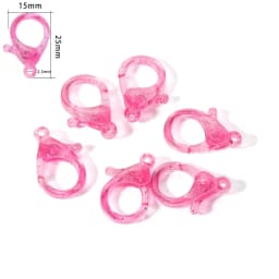 30Pcs/Lot Transparent Plastic Lobster Clasp Hook Key Chain Clips Connector For Key Chain DIY Jewelry Making Supplies Accessories