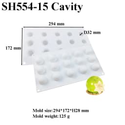 Meibum 5 Types Spherical-Shaped Dessert Mousse Molds 3d Silicone Cake Mold Muffin Pan Baking Tools For Cakes Decorating Supplies