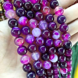 4 6 8 10 MM Natural Colorful Agates Round Loose Stone Beads For Jewelry Making Charm Diy Bracelet Necklace Earrings Material