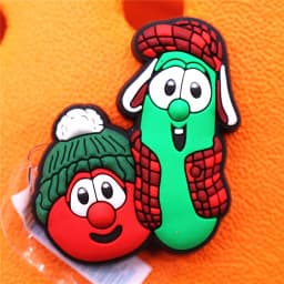 1pcs Fun Cartoon Potato Tomato Balsam Pear PVC Buckle Shoe Accessories Upper Decorations Charms Shoes fit Bracelet Kids Gifts