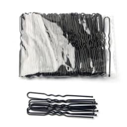 50pcs Hair Waved U-shaped Bobby Pin Barrette Salon Grip Clip Hairpins Black Metal Hair Accessories For Bun Gifts