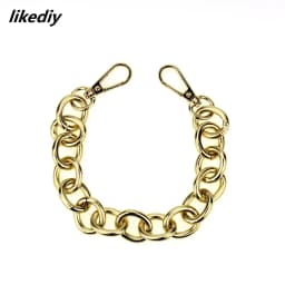 1 Piece About 30 CM O Type Replacement Short Metal Chain For Handbag DIY Bag Strap Accessories Bronze/Silver/Gold/Gun Black