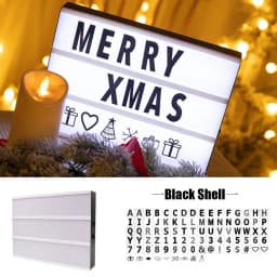 A4 A5 A6 Size LED Combination Night Light Box Lamp DIY Black/Colorful Letters Cards USB AA Battery Cinema Lightbox White Pink