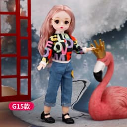 30 Cm 1/6 BJD Doll Winter Dress Set 23 Movable Joint Makeup Cute Girl Brown Eyes Doll with Fashionable New Skirt DIY Toy Gift