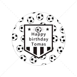Football Soccer Theme Party Decor Stickers Labels Customize Text Happy Birthday Personalized Stickers Soccer Party Decor