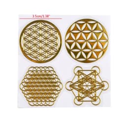 7 Chakra Geometric Copper Energy Tower Orgonite Stickers Flower Life Tree Pyramid Epoxy Resin Material Jewelry Making