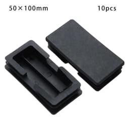 10Pcs Square Plastic Black Blanking End Cap Tube Pipe Insert Plug Bung 10x20~500x100mm Living Room Furniture Bed Frame