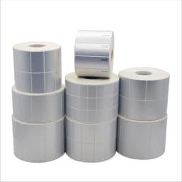 Silver Thermal Transfer Labels PET barcode adhesive sticker Waterproof Tear-proof oil-proof Thermal Transfer Ribbon Printer Stic