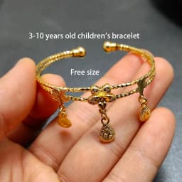 20 Styles Dubai Gold Color Baby Bangles For Kids Baby Promotion Sale Child Birthday Gifts Children'S Bracelets