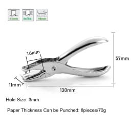 1 Pcs Metal Hand Paper Punch Craft Sheet Single Hole Puncher For Earring Necklace Scrapbooking Punches Materials 3/6mm Hole Size