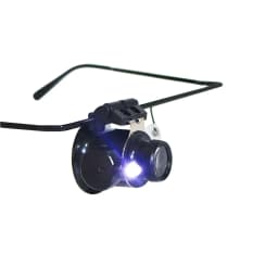 PHYHOO Glasses Type Wearing Monocle Magnifier 20X Magnifier with LED Light for Watch Repair Jewelry Identify Magnify