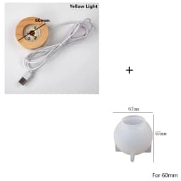 DIY Crystal Epoxy Resin Mold One-in-one Ball Small Night Lamp Multi-size Round Night Light Set Silicone Molds For Epoxy Resin