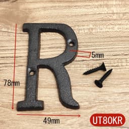 Metal Letters House Numbers Retro 3D Sign Cafe Wall Creative Cast Iron Decoration Doorplate Digital Arabic Furniture Hardware