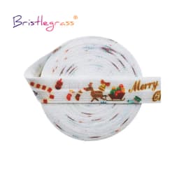 BRISTLEGRASS 2 5 10 Yard 5/8" 15mm Lace Crown Leopard Animal Print Fold Over Elastics FOE Spandex Band Tape Hair Tie Sewing Trim